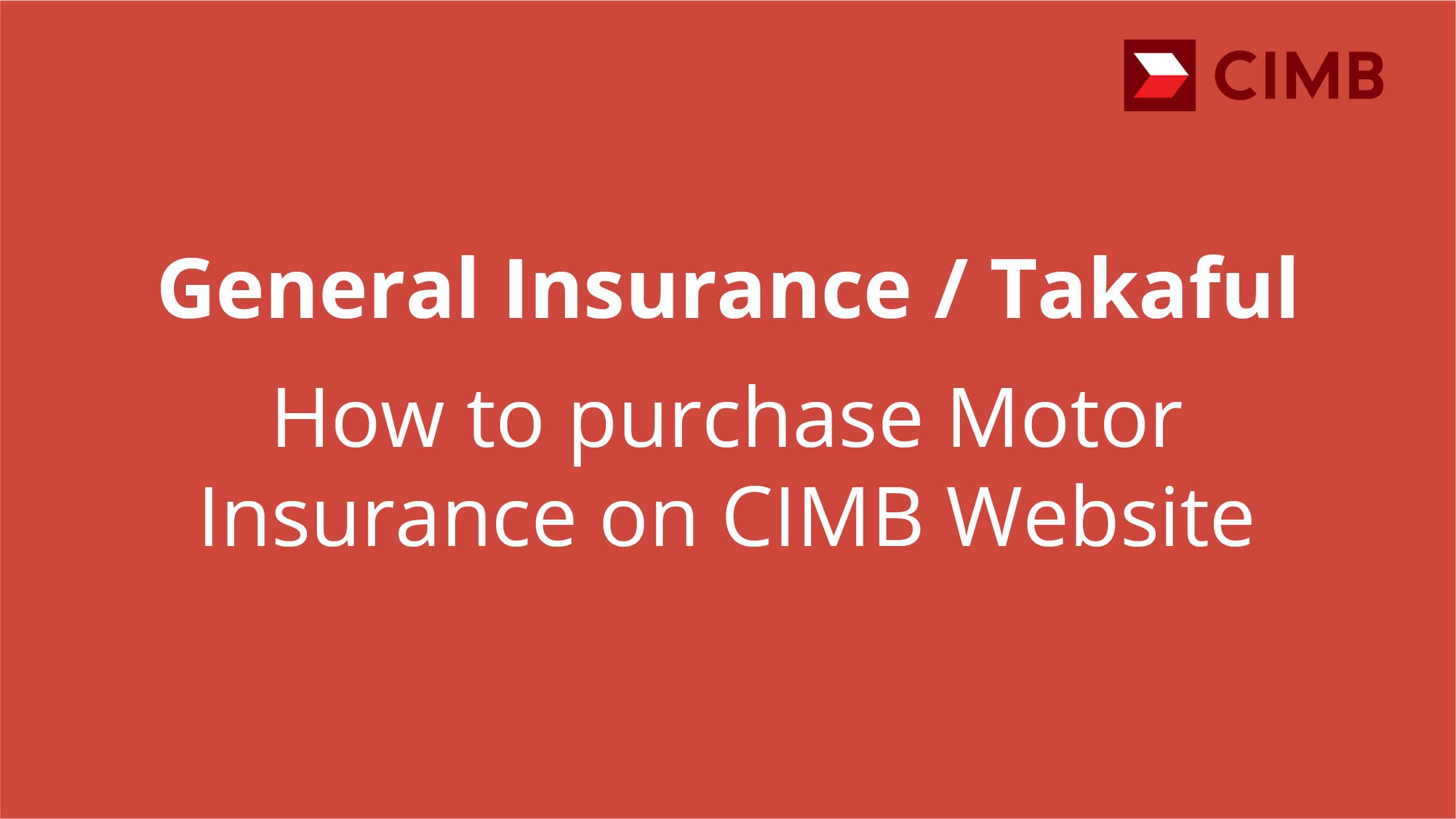 How to purchase Motor Insurance on CIMB website